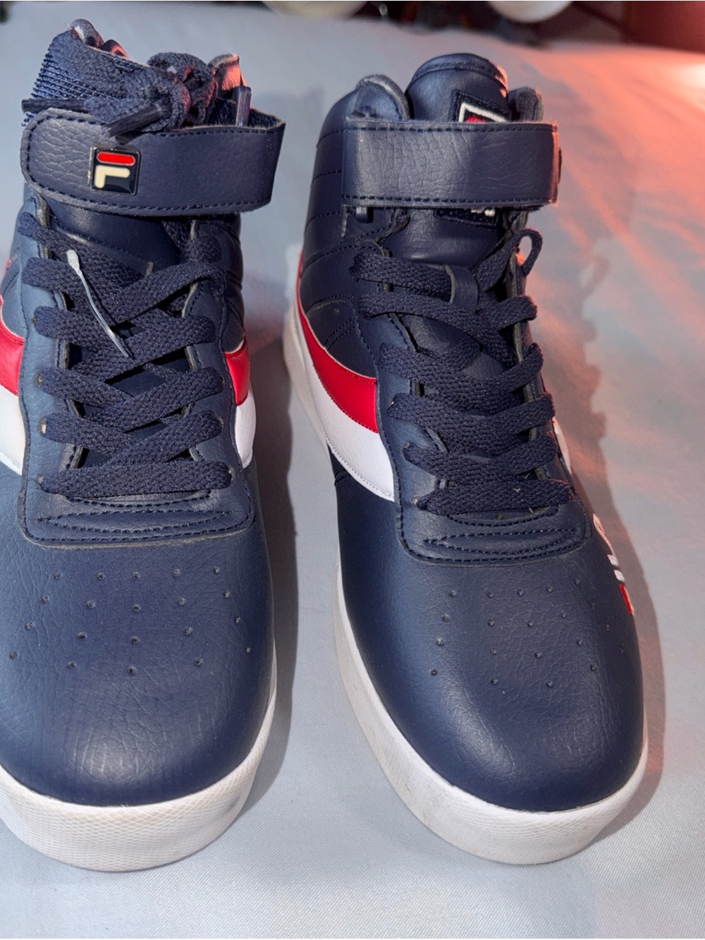 Fila Navy and Red Velcro Athletic Sneaker